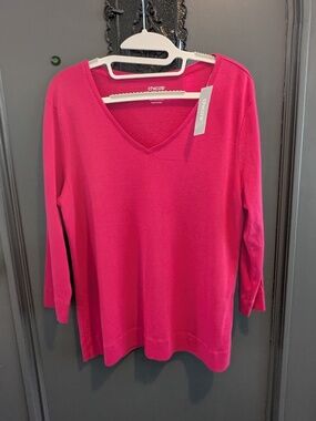 Chico's The Ultimate Tee Dark Pink Size 2